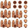 Yishang Mini Terracotta Pots with Drainage Holes - 1.2 inches Succulent Cactus Nursery Planter,Tiny Clay Nursery Pots for Indoor/Outdoor Mini Plant, DIY Crafts, Wedding Favors(100 Pack)