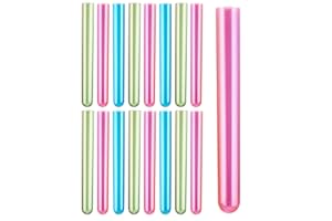 GUFFMAN 5 5/8" Neon Plastic Test Tube Shot Assorted Colors 3/4 oz Shooter - 100 Pack