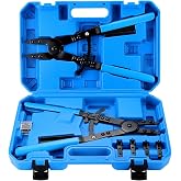 weyleity 16" Snap Ring Pliers Set 2PCS | Heavy Duty Large Snap Ring Pliers | Internal &amp; External Circlip Pliers | Interchangeable Straight, 45&deg; &amp; 90&deg; Tips