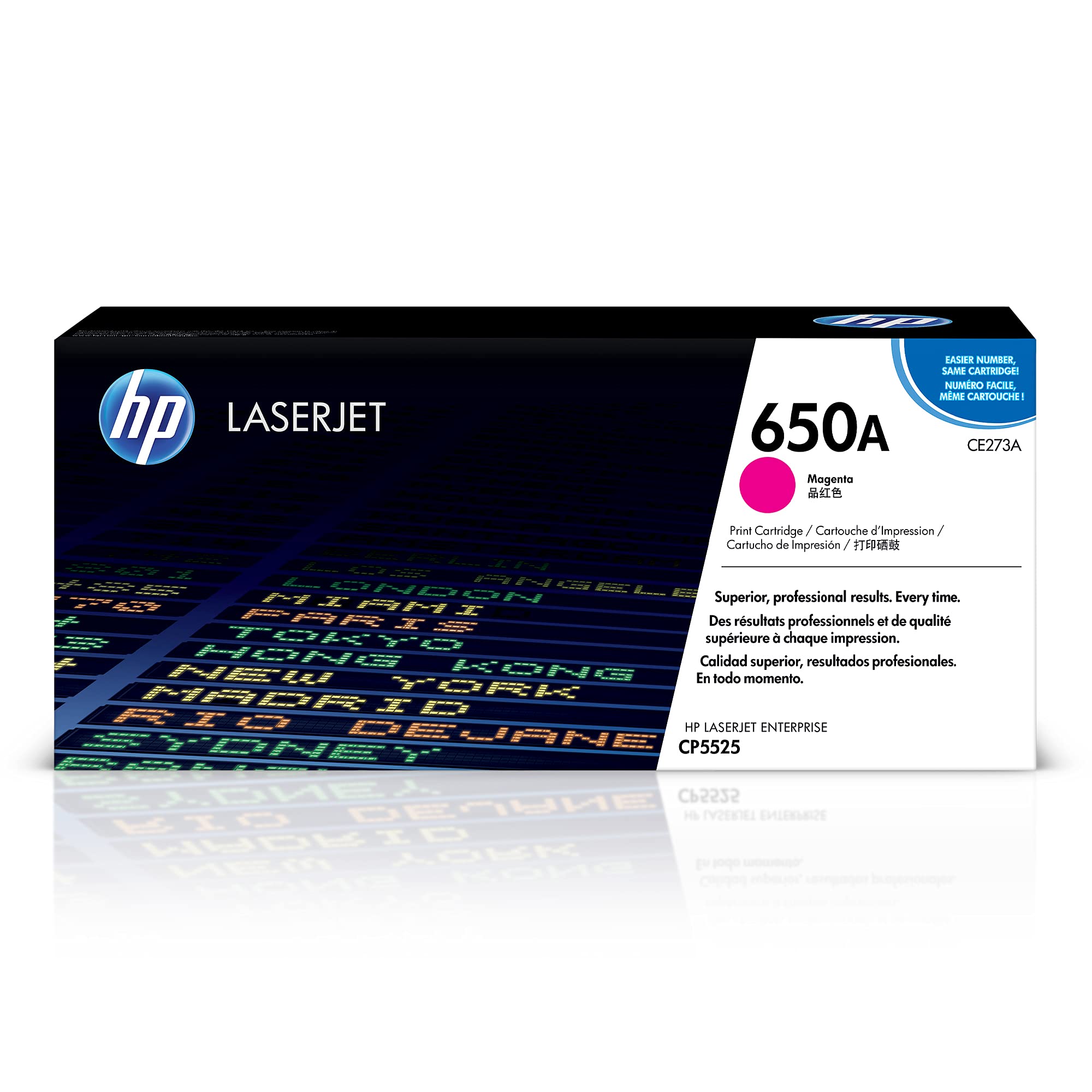 HP CE273A 650A Original LaserJet Toner Cartridge, Magenta, Single Pack