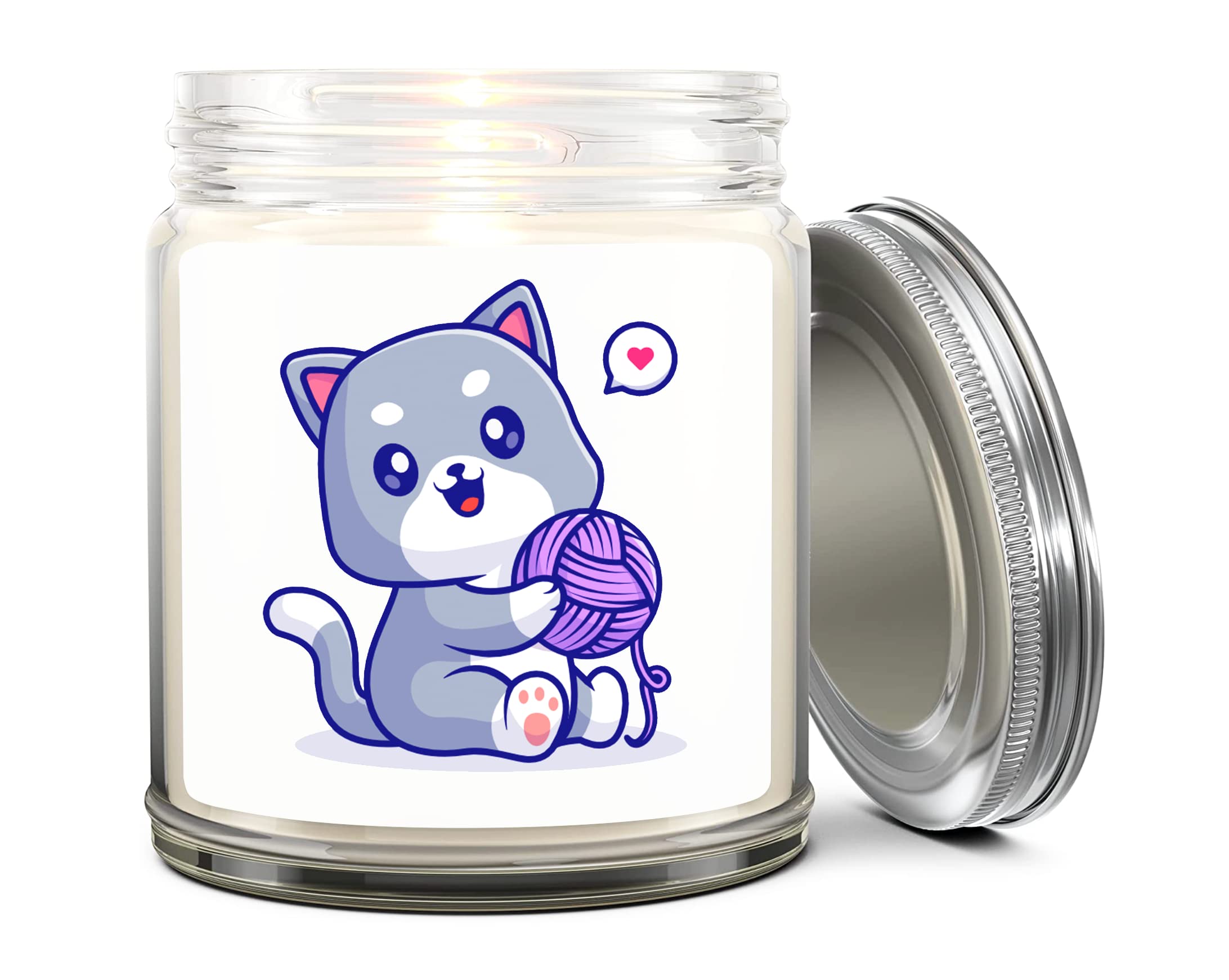 Photo 1 of 1OAK Lavender Scented Candles - Cat Lady Gifts for Women - Cat Candle - Made in USA