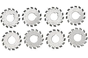 8Pcs Gear Cutter High Speed Steel Cutting Tool Industrial Supplies M1.5 20° 5mm 6mm Multifunctional Accessory for Home Use