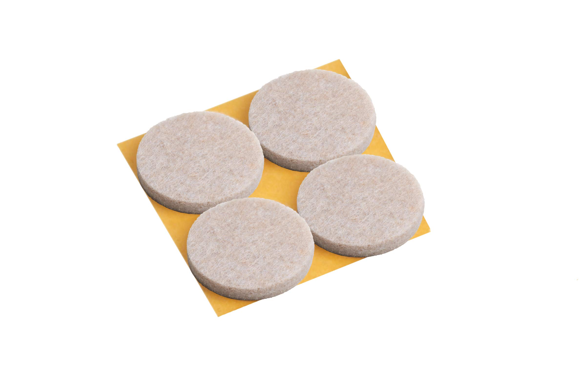 Metafranc TopSoft Self-Adhesive Felt Gliders, Beige, Effective Protection of Your Furniture & Chairs, Furniture Glides Set for Sensitive Floors, Chair Glides, Floor Glides, Diameter 35 mm (Pack of 4)