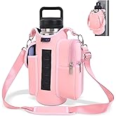 icolor Magnetic Gym Bag Water Bottle Carrier Holder with Phone Pockets & Shoulder Strap,Gym Magnetic Bag 5 Built-in Magnets Gym Accessories Organizer Sling Bottle Bag Pouch Sleeve