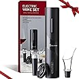 Electric Wine Bottle Opener Set Automatic Corkscrew With Aerator Pourer And Foil Cutter For Kitchen Bar Party Gifts Battery