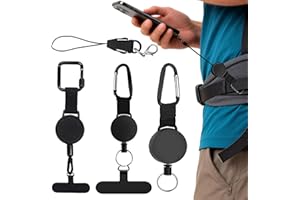 4PCS Anti-Theft Retractable Phone Tether, Phone ski Lanyard Retractable, Outdoor Anti-Theft Retractable lanyards, Phones Retr