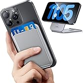 TORRAS for MagSafe Wallet, 360°Spin Magnetic Stand, 18N Strongest Magnet, 3 Card Holder, Leather Minimalist Slim Wallet for iPhone 16/15/14/13/12, Samsung Galaxy & Google with Magnetic Case, Grey