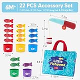 hahaland 22pc Fabric Fishing Game Montessori Toys for 1 Year Old Kids view 8