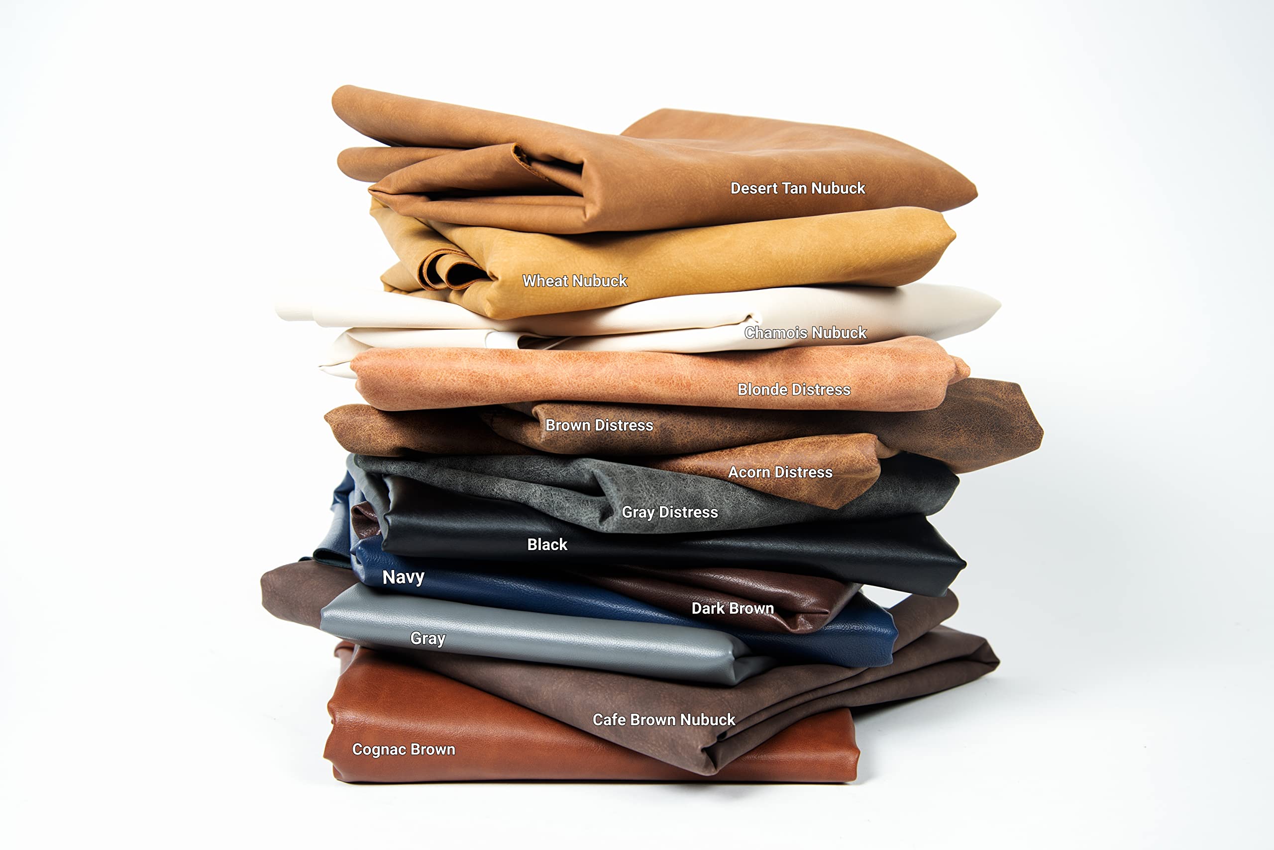 NAT Leathers | Brown Distressed 2 Tone Oily Faux Vegan Leather PU (Peta Approved Vegan) | 1 Yard 36 inch x 54 inch Cut by Yard Pleather 0.9 mm Upholstery | Brown Crazy Horse Distress 36