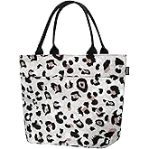 Aosbos Lunch Tote Bag, Insulated Lunch Box for Women, Leakproof Lunch Cooler Purse for Work, Leopard Print