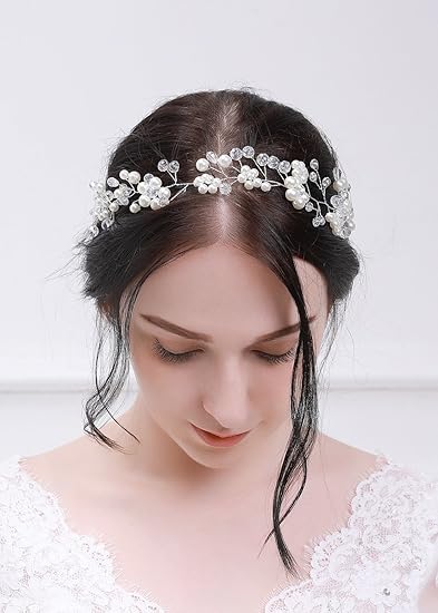 Buy Kercisbeauty Wedding Tiara Long Crystal Wedding Hair Vine