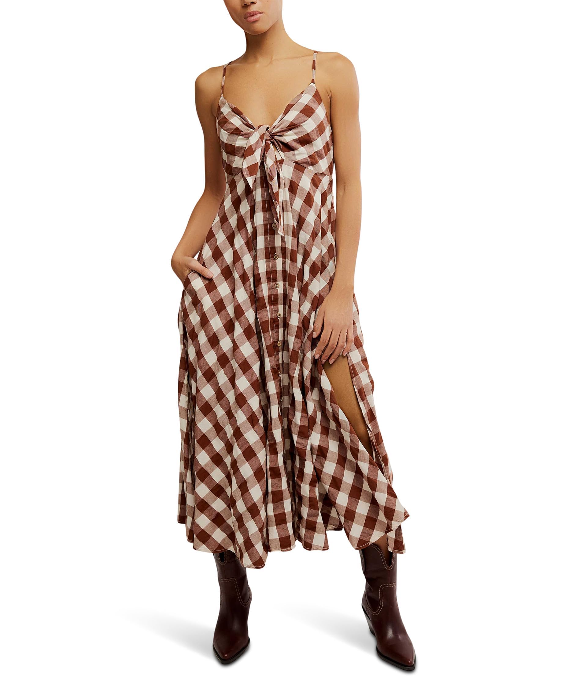Photo 1 of Free People Women's Via Midi, Brown Combo Everly XS