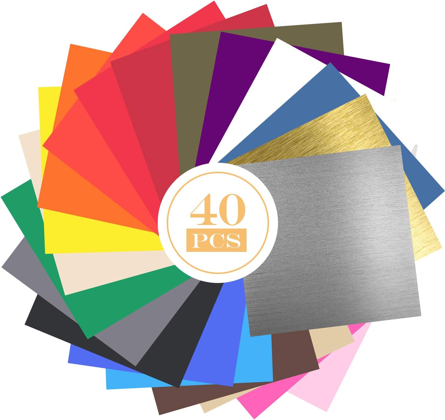 amazoncom permanent self adhesive vinyl sheets pack of 40 12 x 12