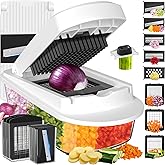 8 Blade All-in-1 Vegetable Chopper Mandoline Slicer with Container, Food Chopper, Onion Chopper, Veggie Cutter for Salad, Kit