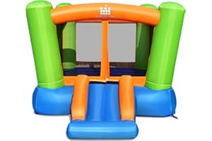 Costzon Inflatable Bounce House, Jump ’n Slide Bouncer with Large Jumping Area & Slide, Oxford Cloth, Including Carrying Bag,