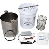 Electrolysis Kit Rust Remover for Metal - Complete Kit, Cast Iron &amp; Steel | Museum Approved, 5-Gal Bucket, Waterproof Power Supply, Sacrificial Steel, Basket, Hooks, Rods, by Hickory Summit