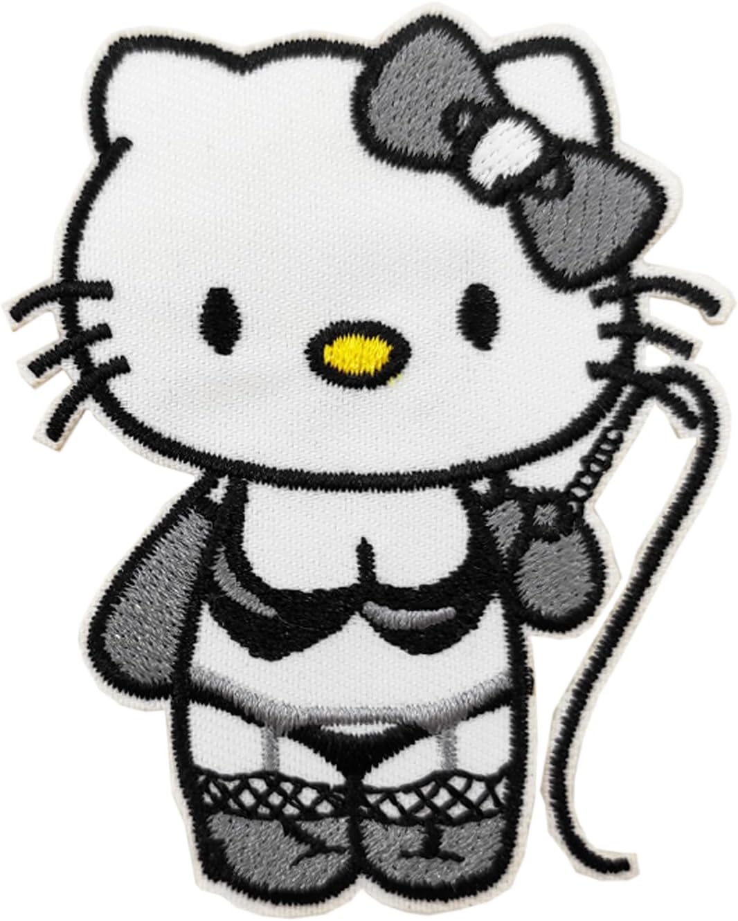 Mixed Media - Cute Cartoon Kitty Pink Embroidered Iron On Patch