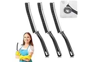 Wdianoutdoor Crevice Cleaning Brush, Heavy-Duty Bristle Brushes for Compact Space Cleaning, Slim Gap Scrubbing Tool, Perfect for Kitchen Surfaces, Window Tracks, Bathroom Tiles & Faucets (BK 3 Pcs)