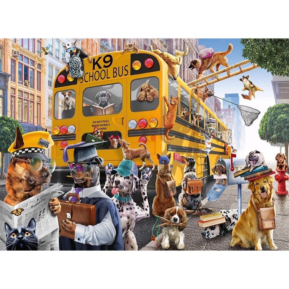 Ravensburger - Pet School Pals - 150 Piece Jigsaw Puzzle - Colorful Canine Antics - Bold, Bright Imagery - Ideal Gift - Premium Quality - Screen-Free Fun - MESH Accredited for Kids Age 7+
