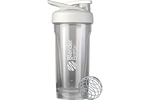 BlenderBottle Strada Tritan Shaker Bottle with Locking Lid, 28-Ounce, White