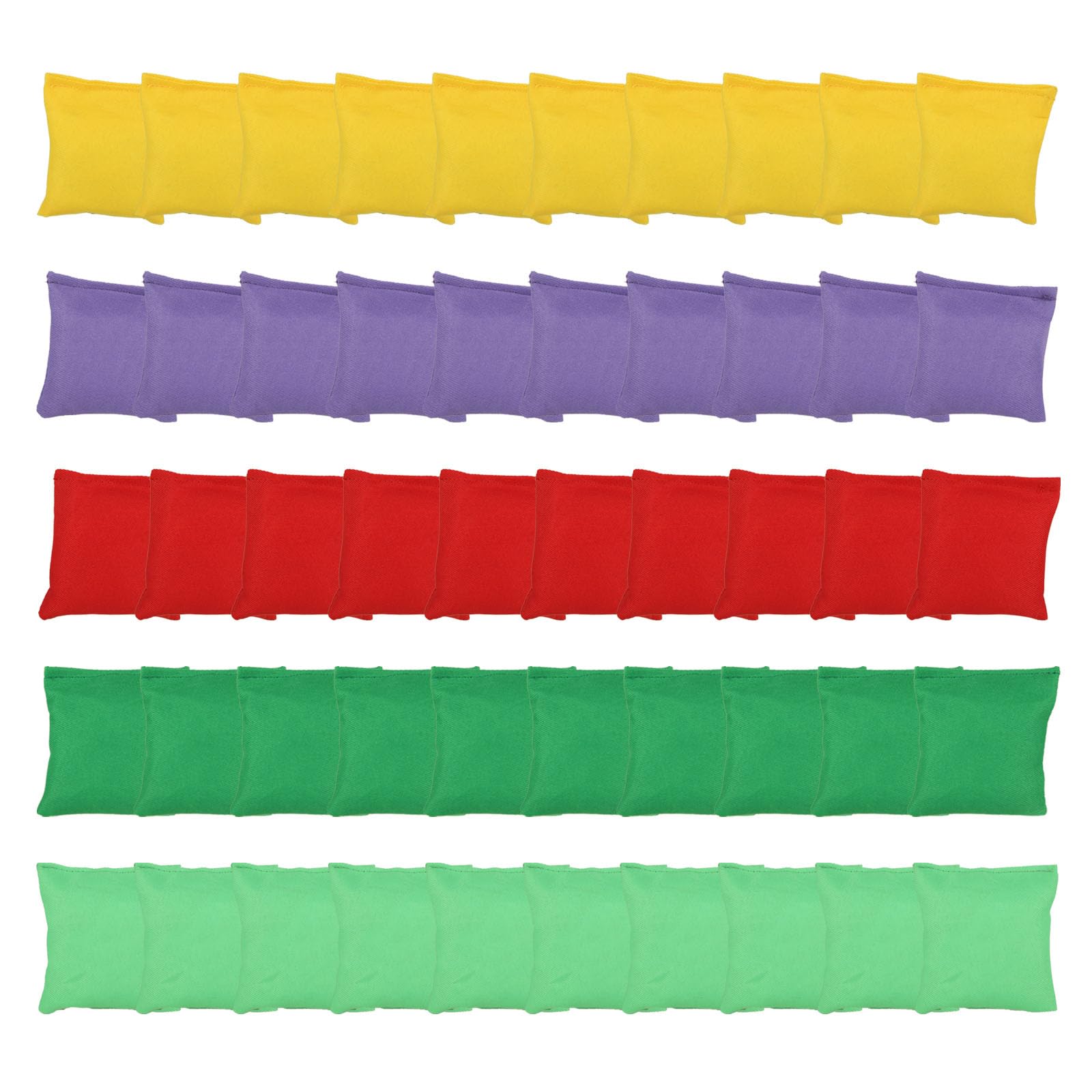 VIDETOL 50 Pcs Small Bean Bags, Colorful Bean Bags for Throwing, Soft Beanbag Throwing for Hand Toss Party Game, Fun Sports Outdoor and PE School Events, 2.7 x 2.7 Inch