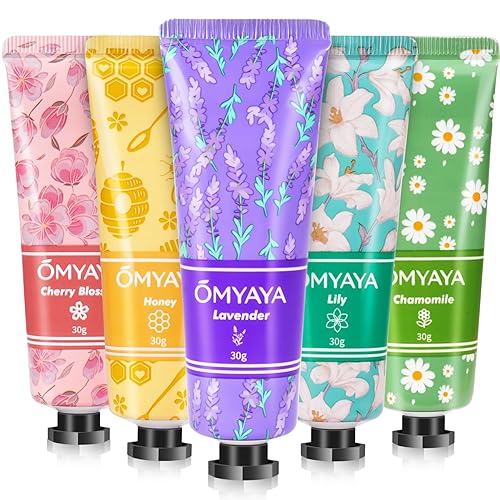 Hand Cream, 5x 30ml Hand Cream Gift Set for Women, Daily Moisturising Mini Hand Cream Working Hands, Deeply Hydrating, Perfect for Christmas Day,Gifts Idea for Her/Him