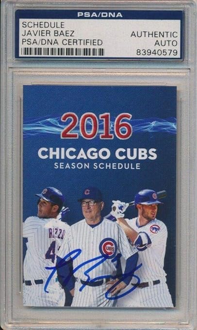 javier baez autographed jersey