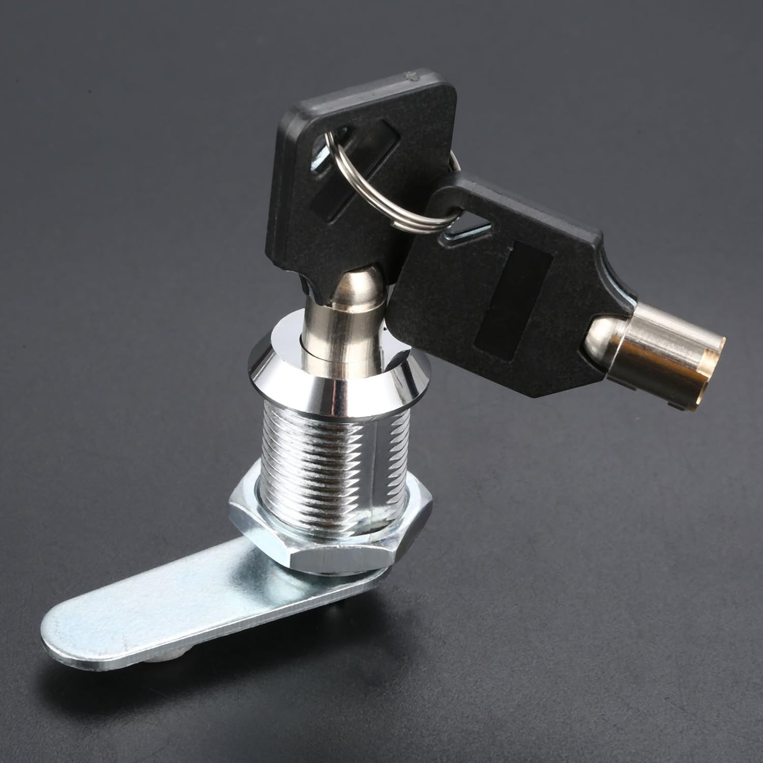 Hicello Cylinder Tubular Cam Lock diameter 18mm x 25mm Barrel 90 Degree 2 Keys for Residential Mail Box Lift Cabinet Loft Latch Utilties Infrastructure Tubular Round Key - Image 5