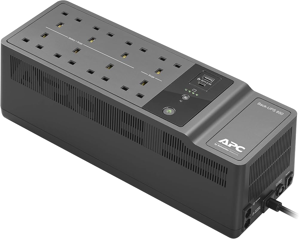 APC Back-UPS ES BE850G2 UK Uninterruptible Power Supply 850VA 8 Outlets