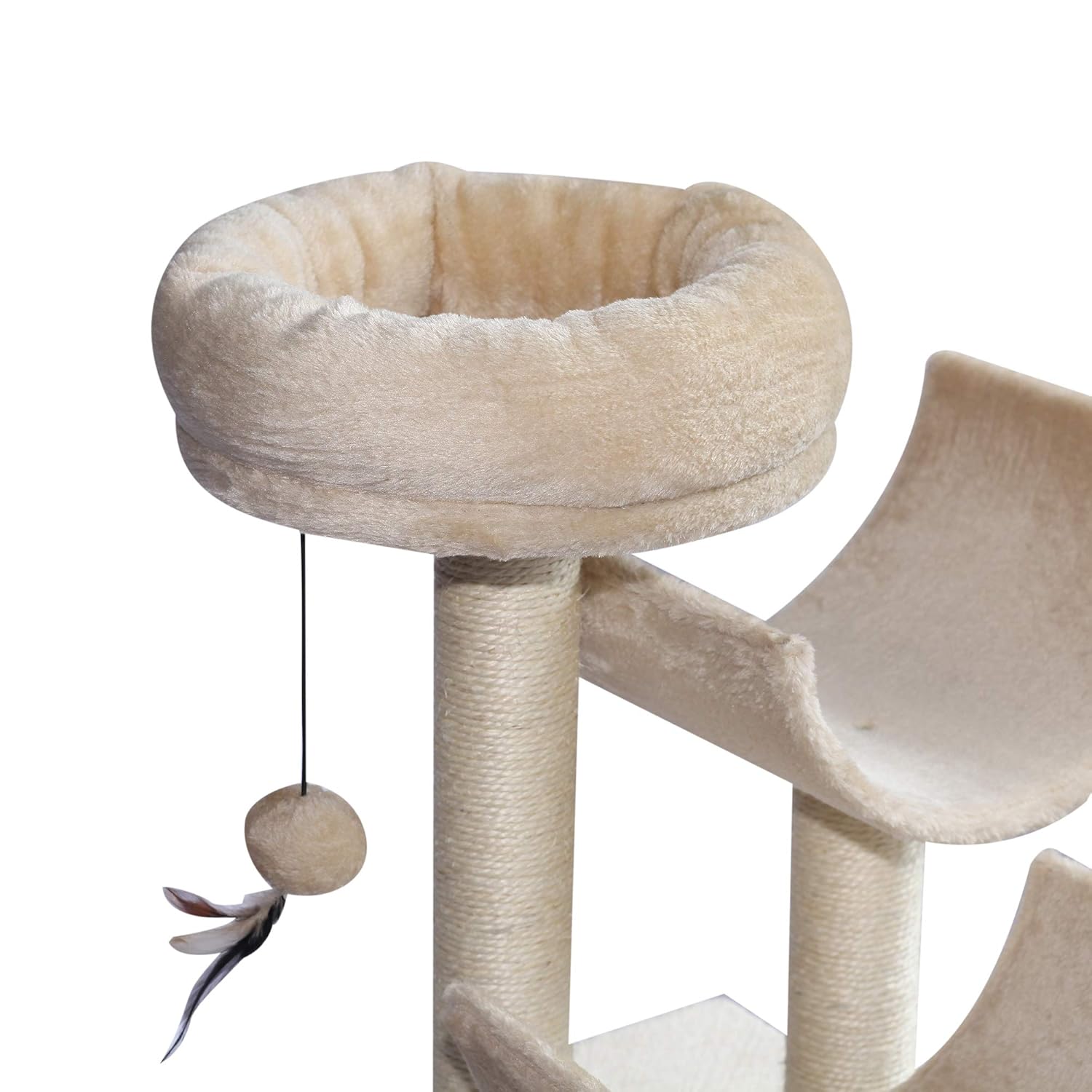 Pawhut Cat Tree Kitten Pet Scratching Post Perch Activity Center