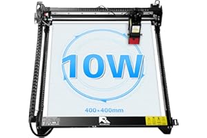 Roomark 10W Output Laser Engraver Machine, Laser Cutting Machine, Engraving Wood and Metal, 400 * 400mm Maximum Working Size, Laser Cutter and Engraver Machine