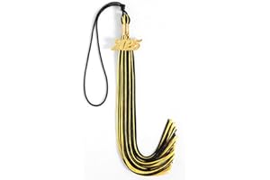 JANETIHUI 2025 Tassel Graduation, Graduation Tassel 2025, 9" Size with 2025 Year Charm, Premium Silk Thread & Metal Charm, Commemorative Keepsake for Class of 2025 (Black Gold)