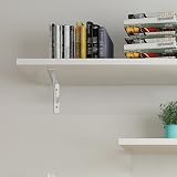 HAOCHEN 8 Pcs Heavy Duty Shelf Brackets 150x95mm White 90 Degree view 7