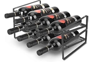 2 Tier Wine Rack，Tabletop Stackable Wine Rack Freestanding Wine Racks Countertop for Kitchen Pantry Cabinet for Kitchen, Bar,