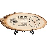BeauGift Dad Gifts, Wooden Clock Gifts for Dad from Daughter Son Kids, Daddy Birthday Valentines Gift Idea for Papa Father Who Wants Nothing, Fathers Day Present from Child to My Dad