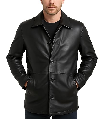 Mens Leather Jacket Genuine Sheepskin Vintage Distressed (XS