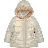 Carter's girls Winter Coat Puffer Jacket With Faux Fur Trimmed Hood