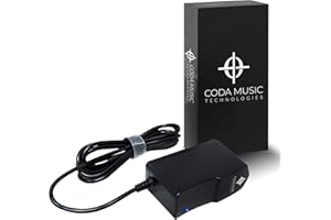 CODA MUSIC TECHNOLOGIES 9V DC Guitar Pedal Power Supply Adapter - 1.7A 1700mA Center Tip Negative with Noise Reduction Filter - 9 Volt Regulated Pedalboard Power Supply for Effects Pedals