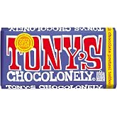Tony's Chocolonely 42% Dark Milk Chocolate Bar with Pretzel and Toffee Belgium Chocolate, No Artificial Flavoring, Fairtrade &amp; B Corp Certified - 6.35 Oz