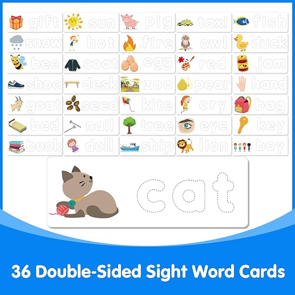 ODOORGAMES MAGNETIC TRAY WITH 95 MAGNETIC LETTERS & 36 ALPHABET FLASH CARDS – KIDS DRY ERASE BOARD, MAGNETIC BOARD FOR KIDS & CLASSROOM LEARNING TOOL (CYAN)