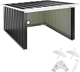 Gardebruk Robot Lawnmower Garage 89x90x54cm Metal Shed Anthracite view 1