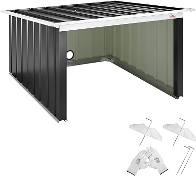 Gardebruk Robot Lawnmower Garage 89x90x54cm Metal Shed Anthracite