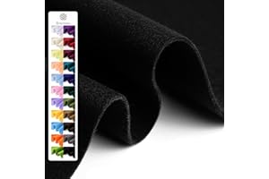 GRAINEAR Black Soft Felt Fabric Sheet, 18" x 36", 1.6mm Thick - Premium Craft Felt for Sewing, DIY Projects, Embroidery, Decoration - Durable & Fade Resistant