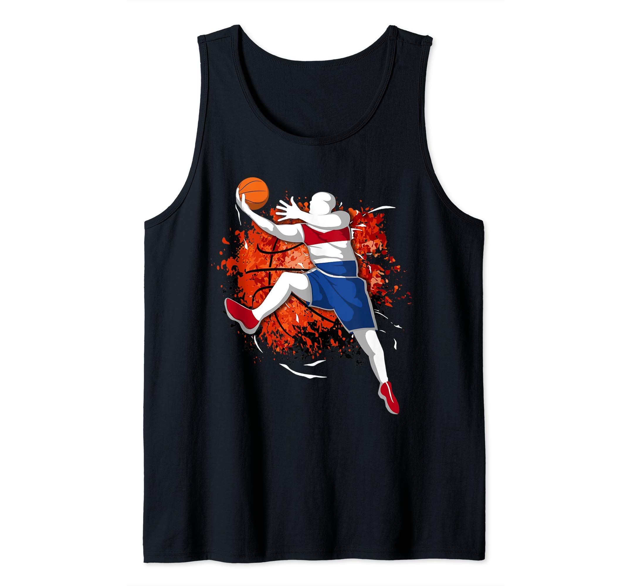 Proud Netherlands Basketball Lover Dutch National Flag Pride Tank Top