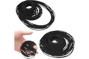 Oruola 150pcs Cassette Player Belts,Cassette Belts,Cassettes Deck Belt Replacement 40-135mm, Repair and Maintenance Hybrid Flat Cassettes VCR Belt, for DVD CD LD VCR Repeater Drive 1mm Width,Black