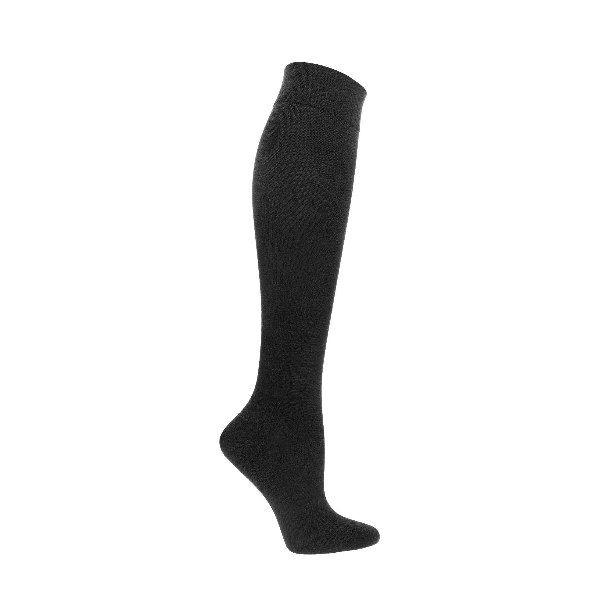 Compression Socks by Sugar Free Sox - Graduated Dress Casual (1 Pair) (15-20 mmHg) (9-11, Black)