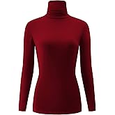 Kindcall Casual Turtleneck Tops Lightweight Long Sleeve Soft Thermal Shirts for Women