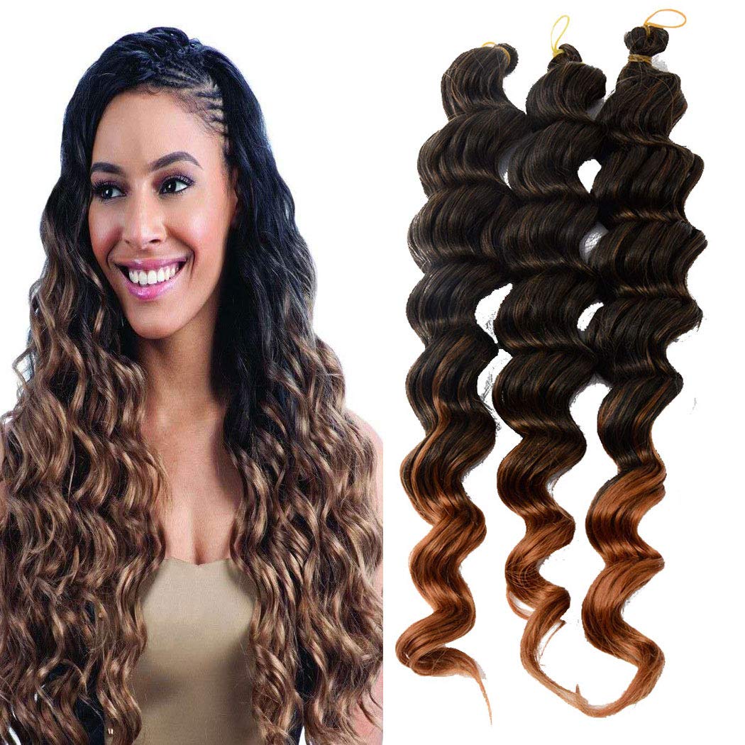 Amazon Com 20 Inch Ombre Deep Wave Braiding Hair Synthetic
