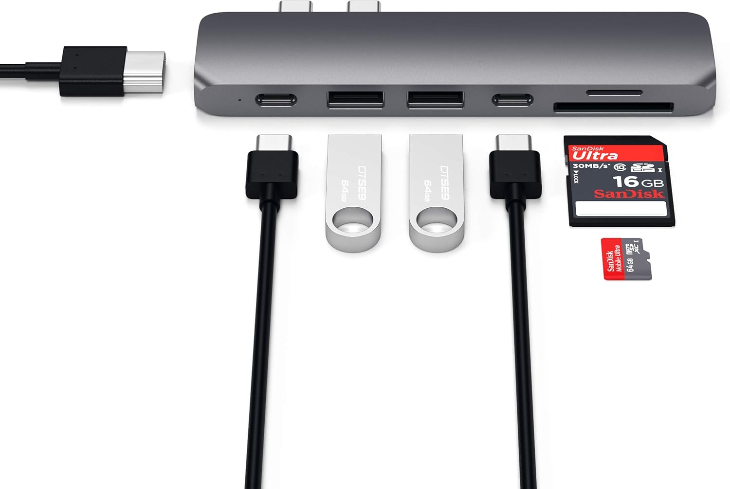 Amazon Satechi Type C アルミニウム Proハブ スペースグレイ Macbook Pro 16以降 Macbook Air 18以降対応 40gbs Usb C Pd 4k Hdmi Micro Sdカード Usb 3 0ポート 2 マルチ Usb ハブ Satechi Usbハブ 通販