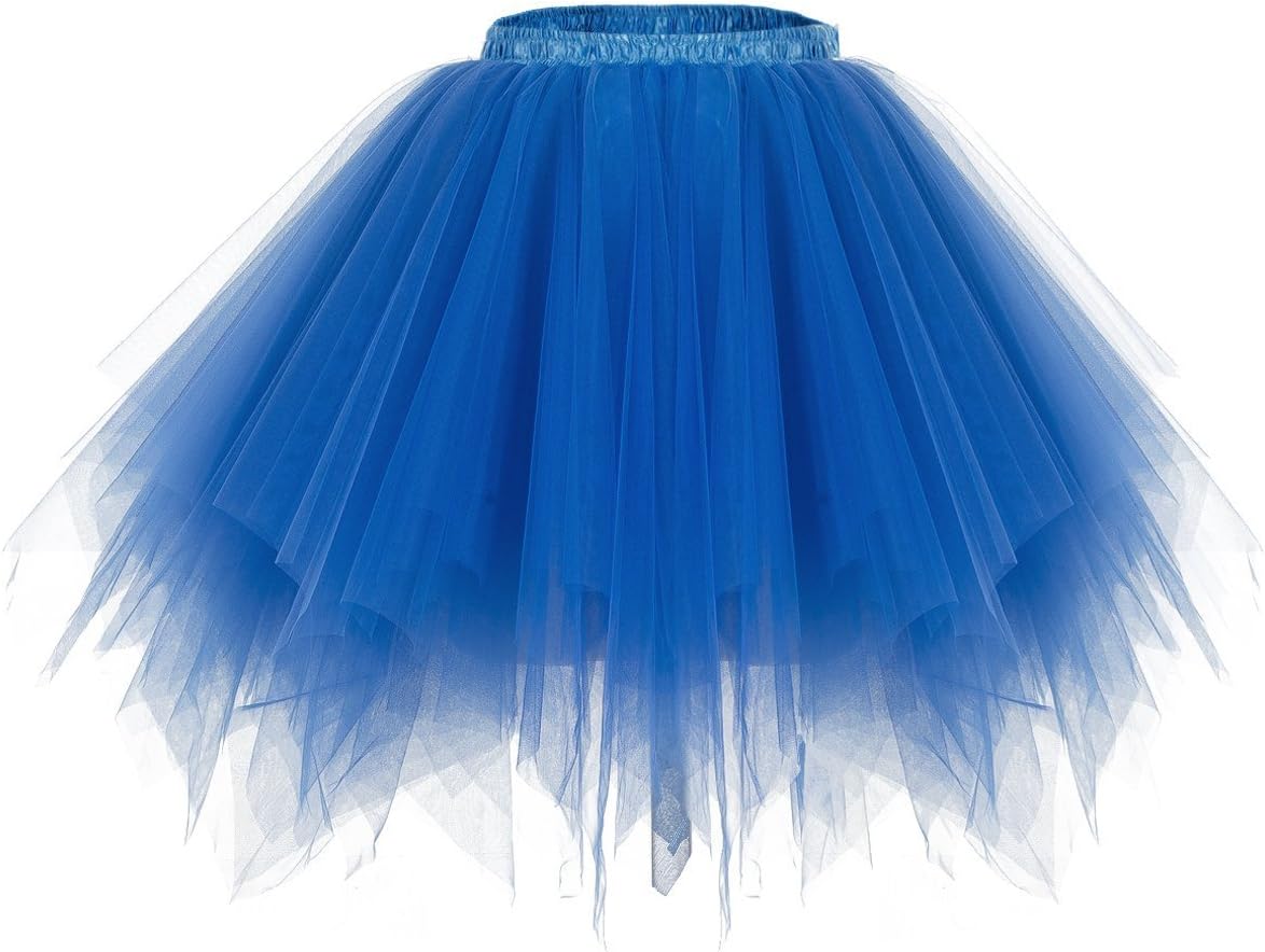 Bettli Girls's Short Vintage Short Tulle Petticoat Skirts Tutu Ballet Bubble Tutu Underskirt